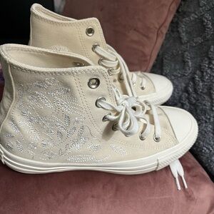 Women's Cream High-Top Converse